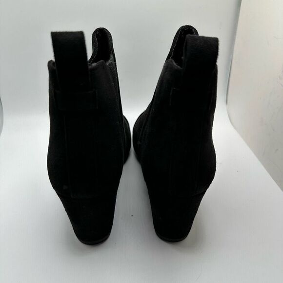 DUNES Women's Wedge Bootie 8.5 WIDE BLACK - Picture 4 of 7